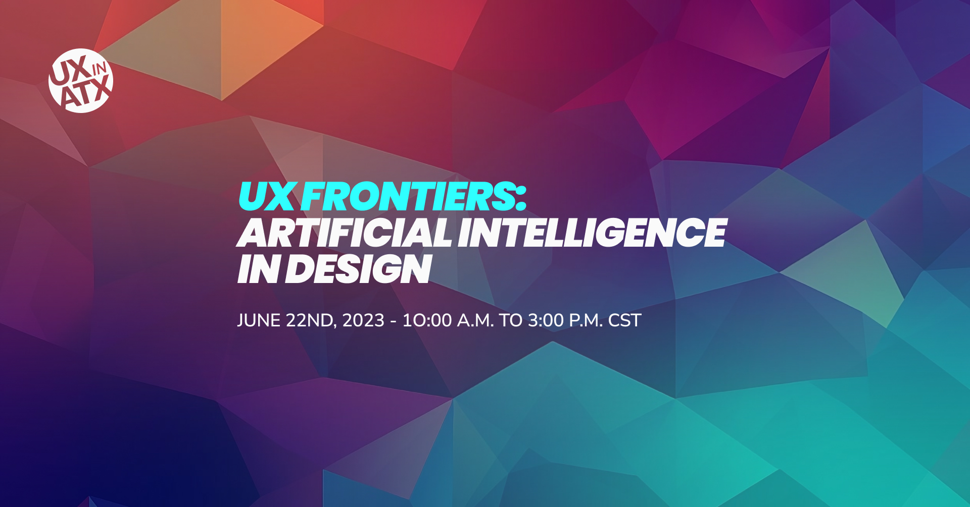 UX Frontiers event banner